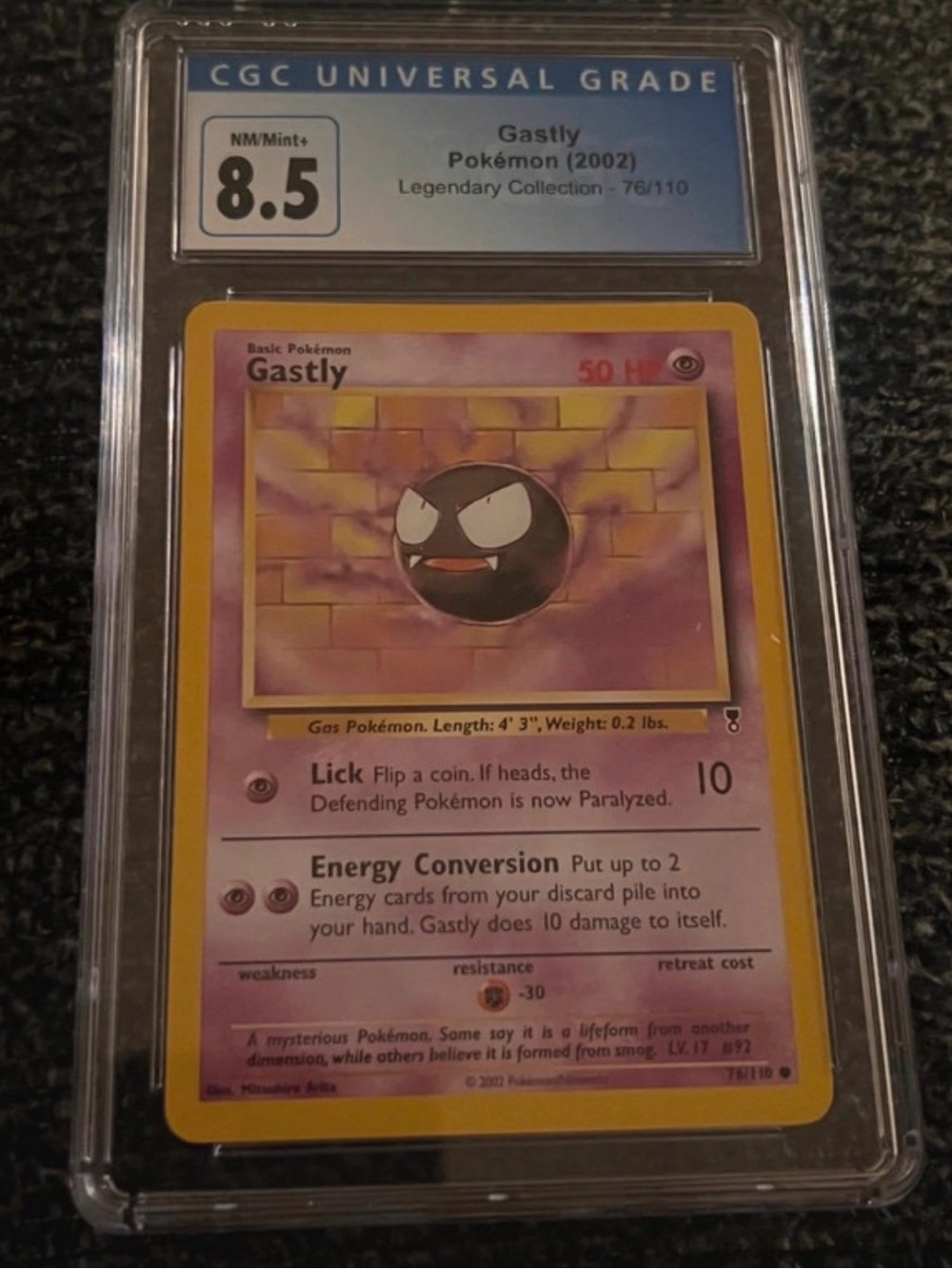 Legendary Collection 76 Gastly CGC 8.5 NM/ Mint+ Blue Label - Picture 1 of 2